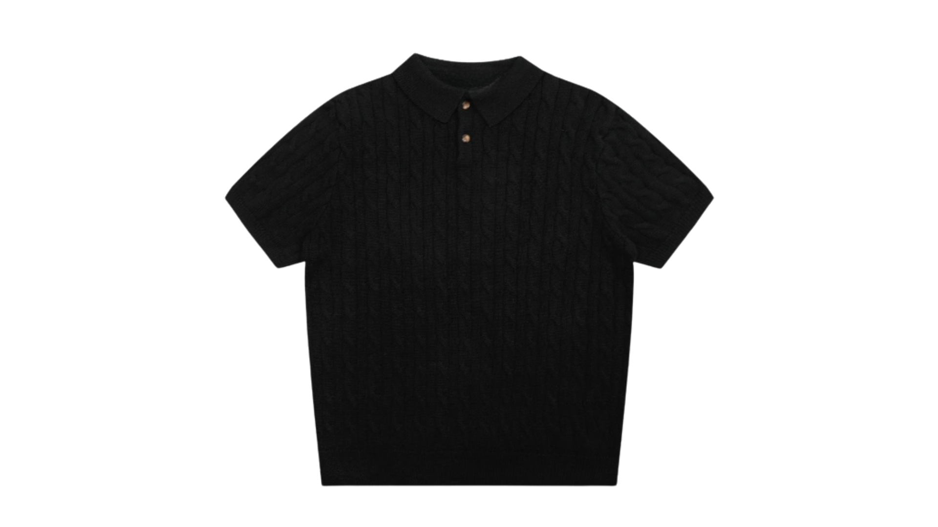 Ravello London Cable Knit Polo Shirt (30+ Colourways)
